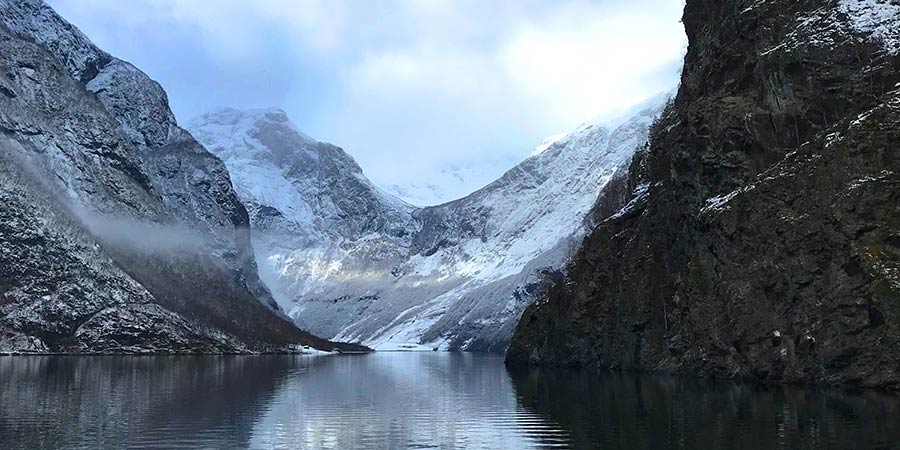 Admiring Norway’s scenery on two fjord winter cruises